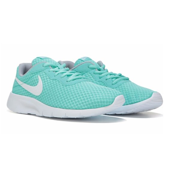 Nike Tanjun Grade School Girls' Running Shoes, Med Green, Size: 6Y - Picture 1 of 2